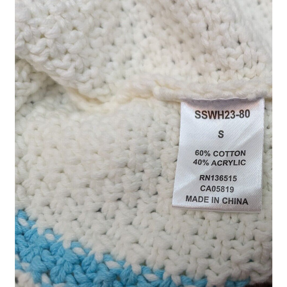 Stitches + Stripes sz S Sweater blue & white stripes long sleeves 1682 - Picture 5 of 6